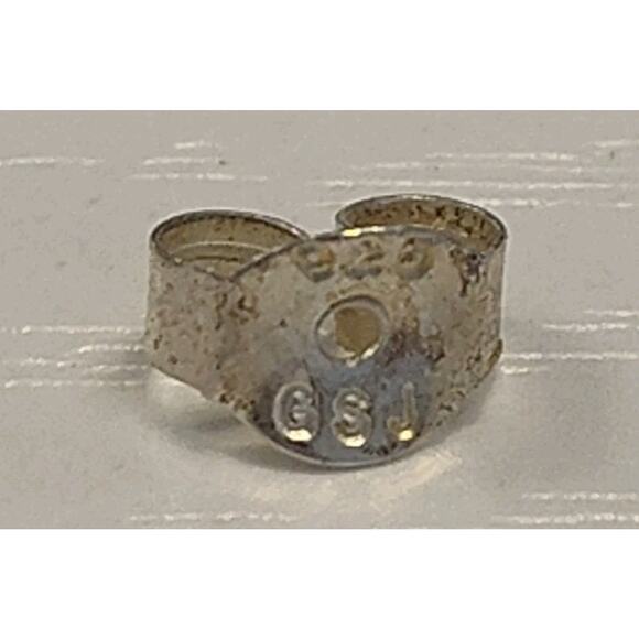 Yellow Mother of Pearl Flower Jackets & 7mm Pearl Stud Earrings Silver Posts GSJ - Picture 6 of 7